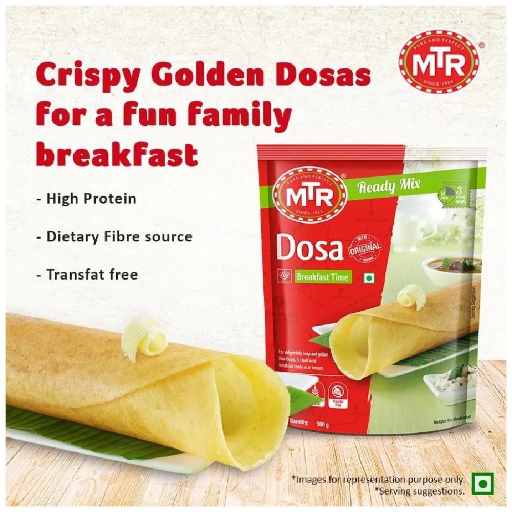 MTR Original Dosa Ready Mix, 500 g Pouch-7.webp